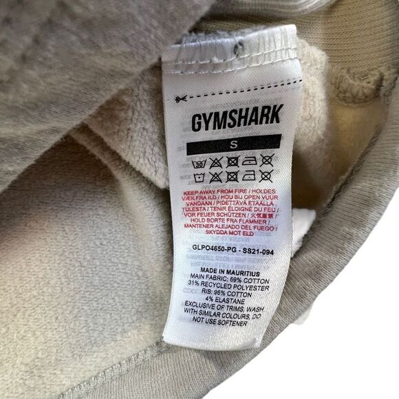 Gymshark Womens Cropped Training Athletic Fleece Hoodie Taupe Neutral Size Small - Picture 6 of 8